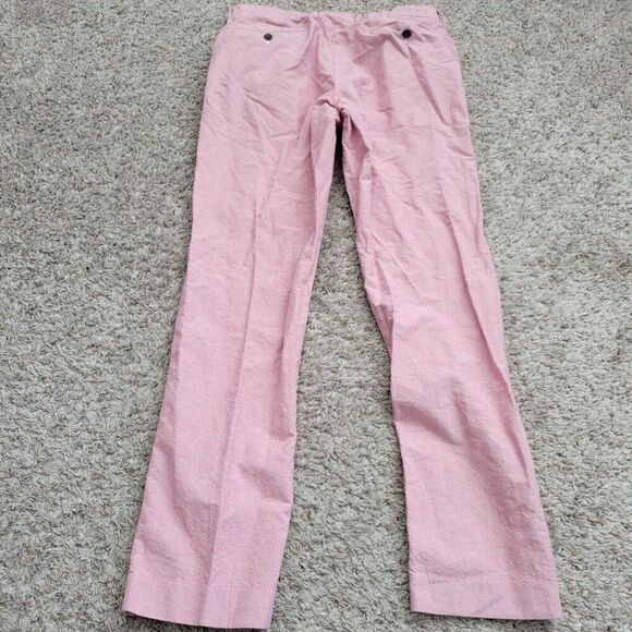 J Crew Pants Mens 32x32.5 Tag 32x34 Pink Bowery Urban Slim Preppy Chino - Picture 7 of 8
